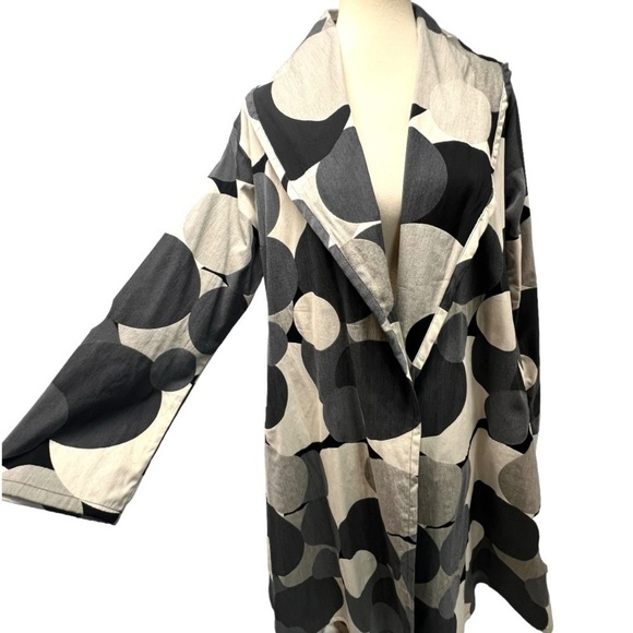 Bryn Walker Big Dot Print Open Front Art To Wear Lightweight Jacket Women Small - Picture 7 of 16